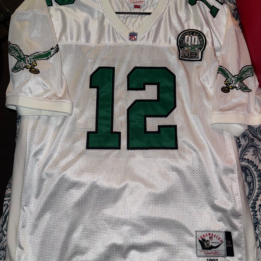 Mitchell & Ness White and Green Jersey